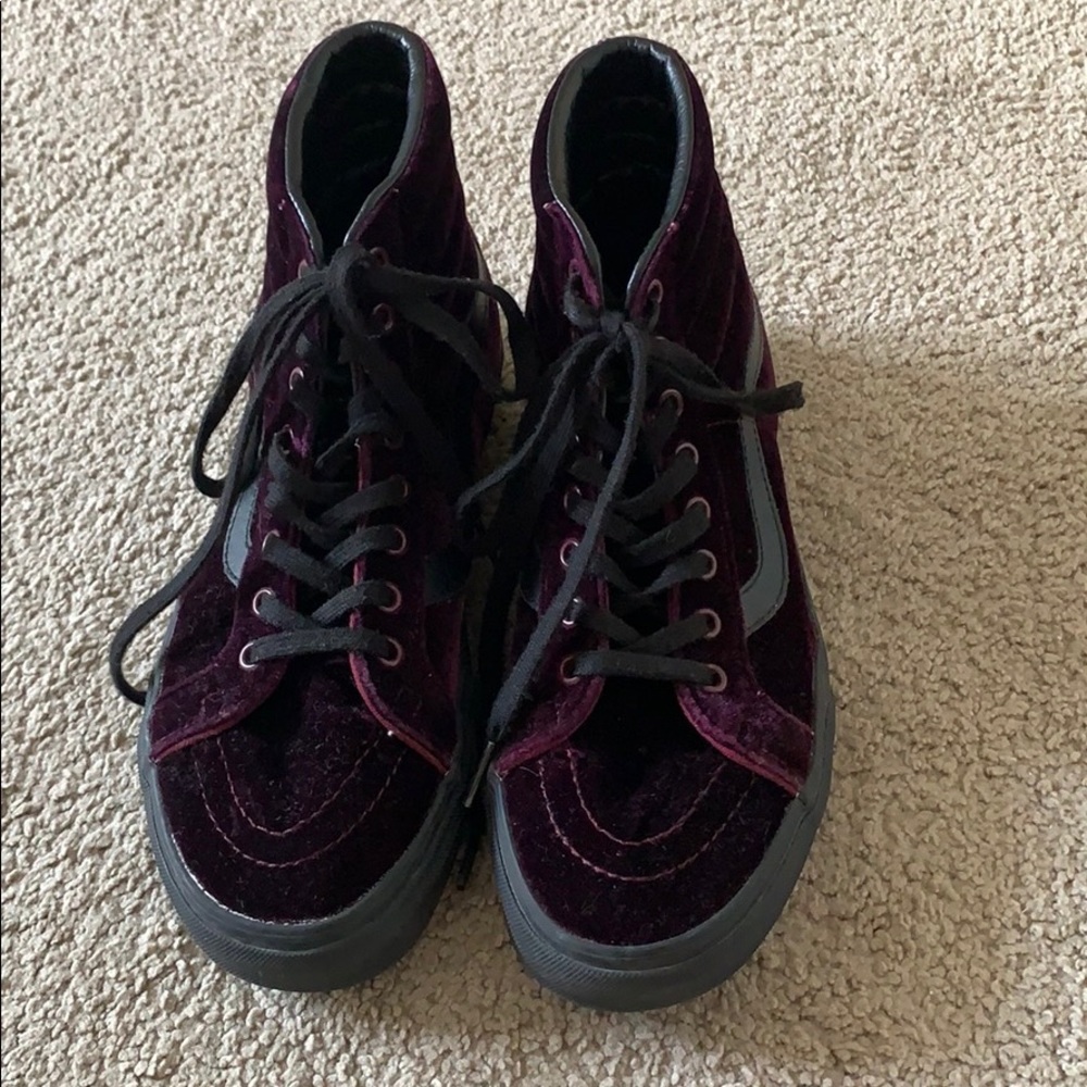 Woman’s Velvet Hightop Vans